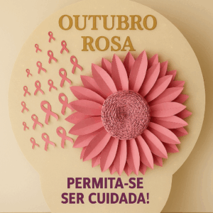 Painel outubro rosa "girassol"