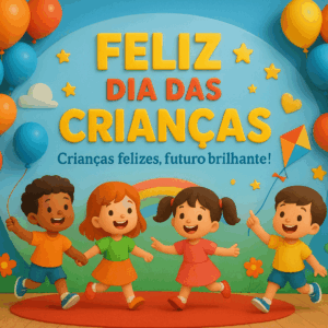Painel dia das crianças "Crianças felizes , futuro brilhante!"