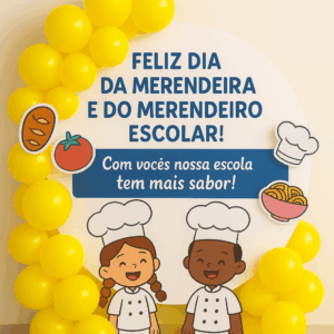 Painel dia da merendeira escolar