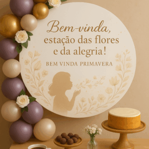 PAINEL REDONDO PRIMAVERA" BEM VINDO ESTAÇÃO DAS FLORES"