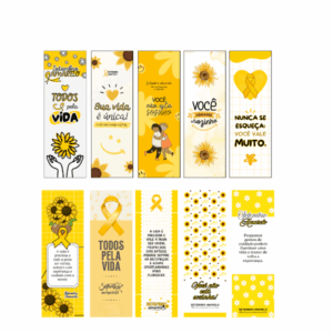 📚 Kit com 10 Marcadores de Página – Setembro Amarelo