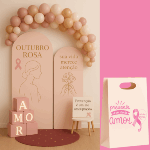 🎀🌸 Painel Outubro Rosa – Sua vida merece atenção 🌸🎀