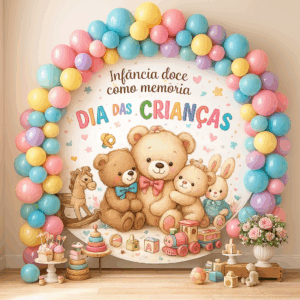 Painel dia das crianças  (ursinhos)