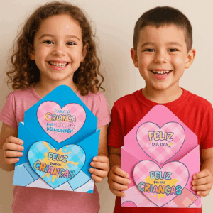 Caixa envelope dia das Crianças