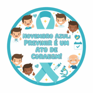 Painel Novembro Azul ato de coragem