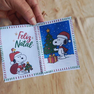 Livro Dobradura para Colorir – Natal do Snoopy