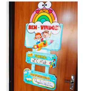 Placa de porta Arco íris