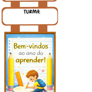 Placa de porta Ano do aprender