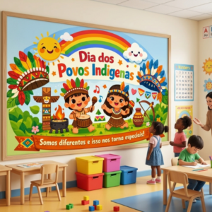 PAINEL DIA DOS POVOS INDÍGENAS COLORIDO