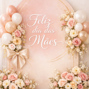 PAINEL DECORATIVO DIA DAS MÃES – ROSÊ ROMÂNTICO + TAG