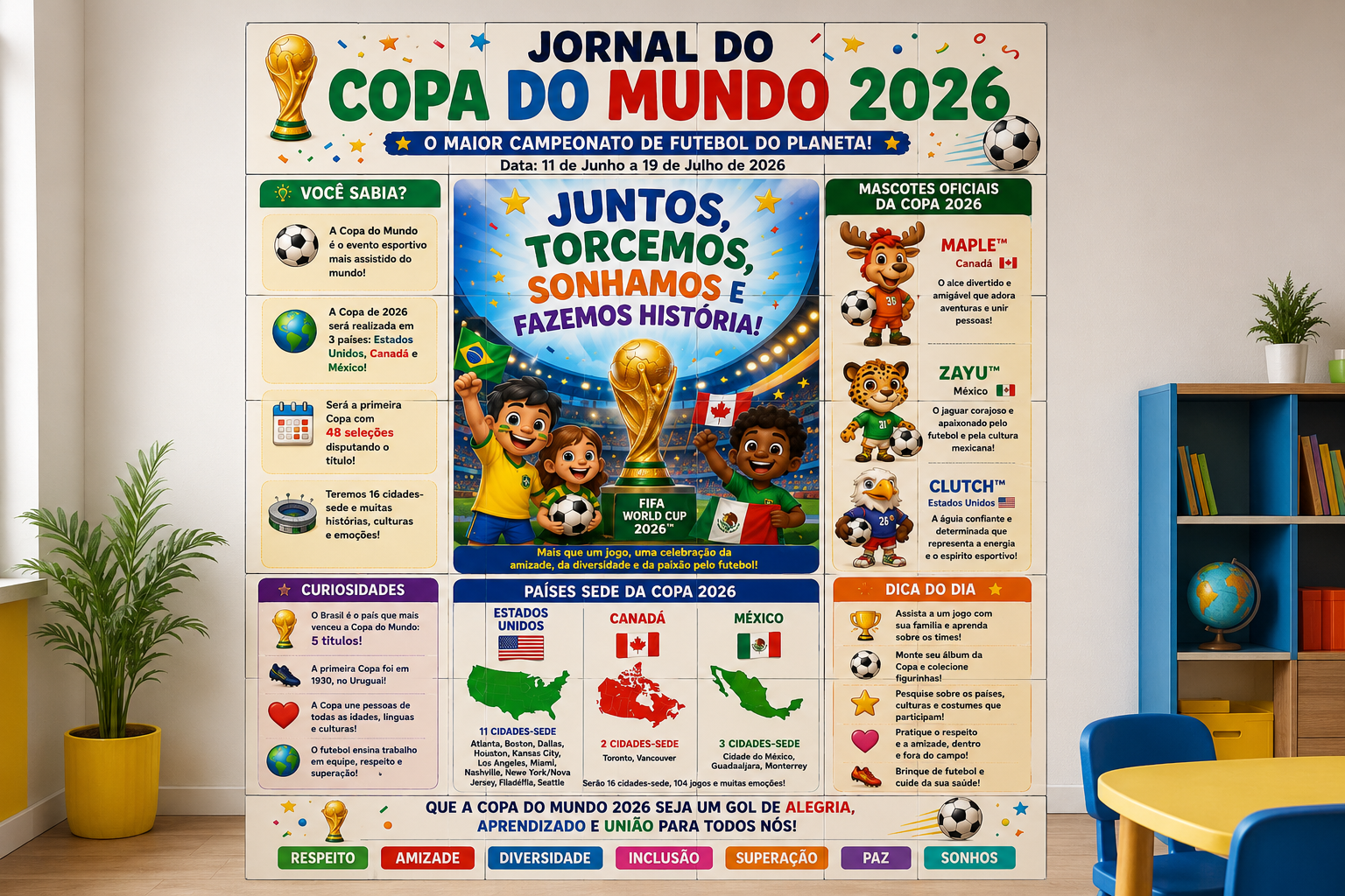 Painel Jornal Copa do Mundo 2026