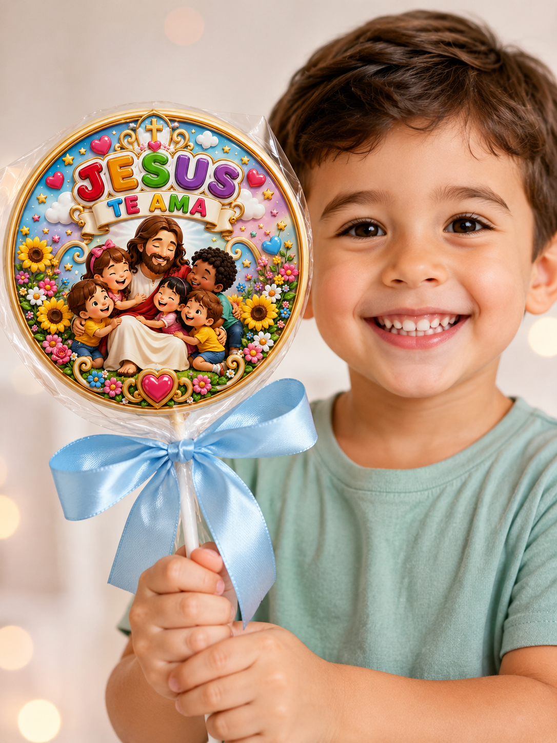 Painel para foto infantil "Deus me ama" - Imagem 2