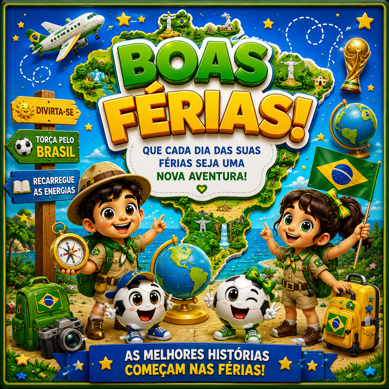 Painel quadrado boas férias - Imagem 2