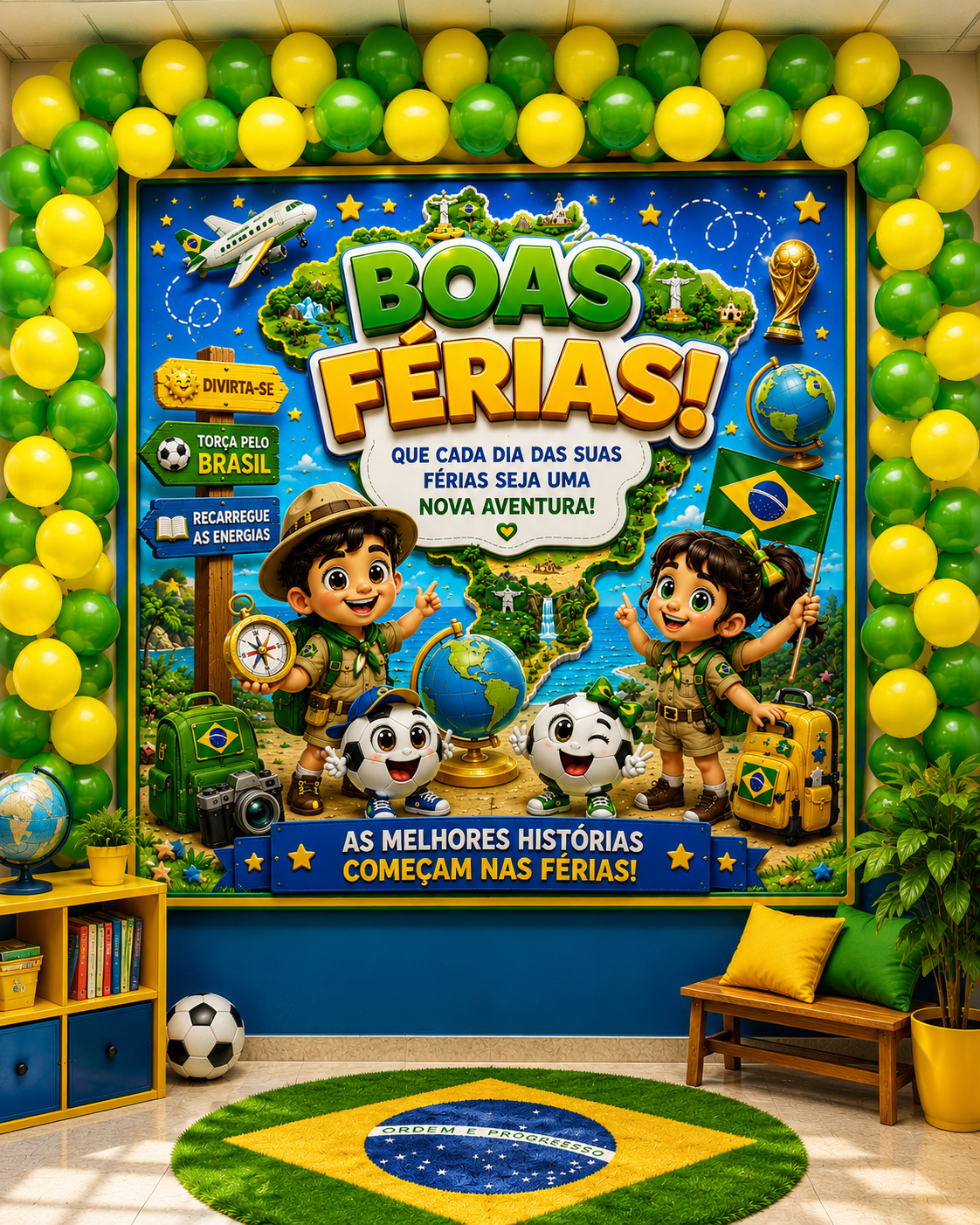 Painel quadrado boas férias