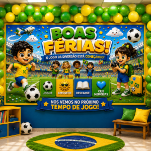 Painel Boas férias copa
