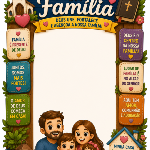 Painel para Foto – Culto da Família