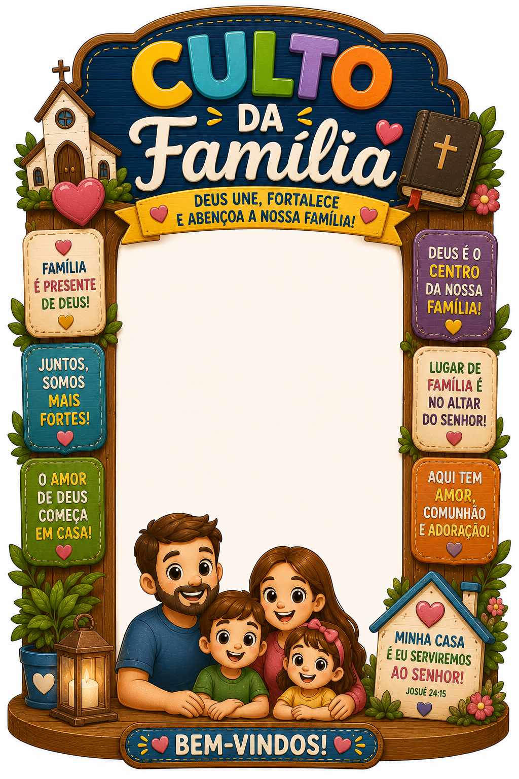 Painel para Foto – Culto da Família