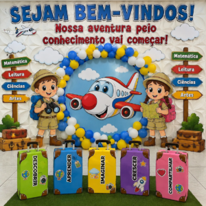 Painel "Nossa Aventura Vai Começar"