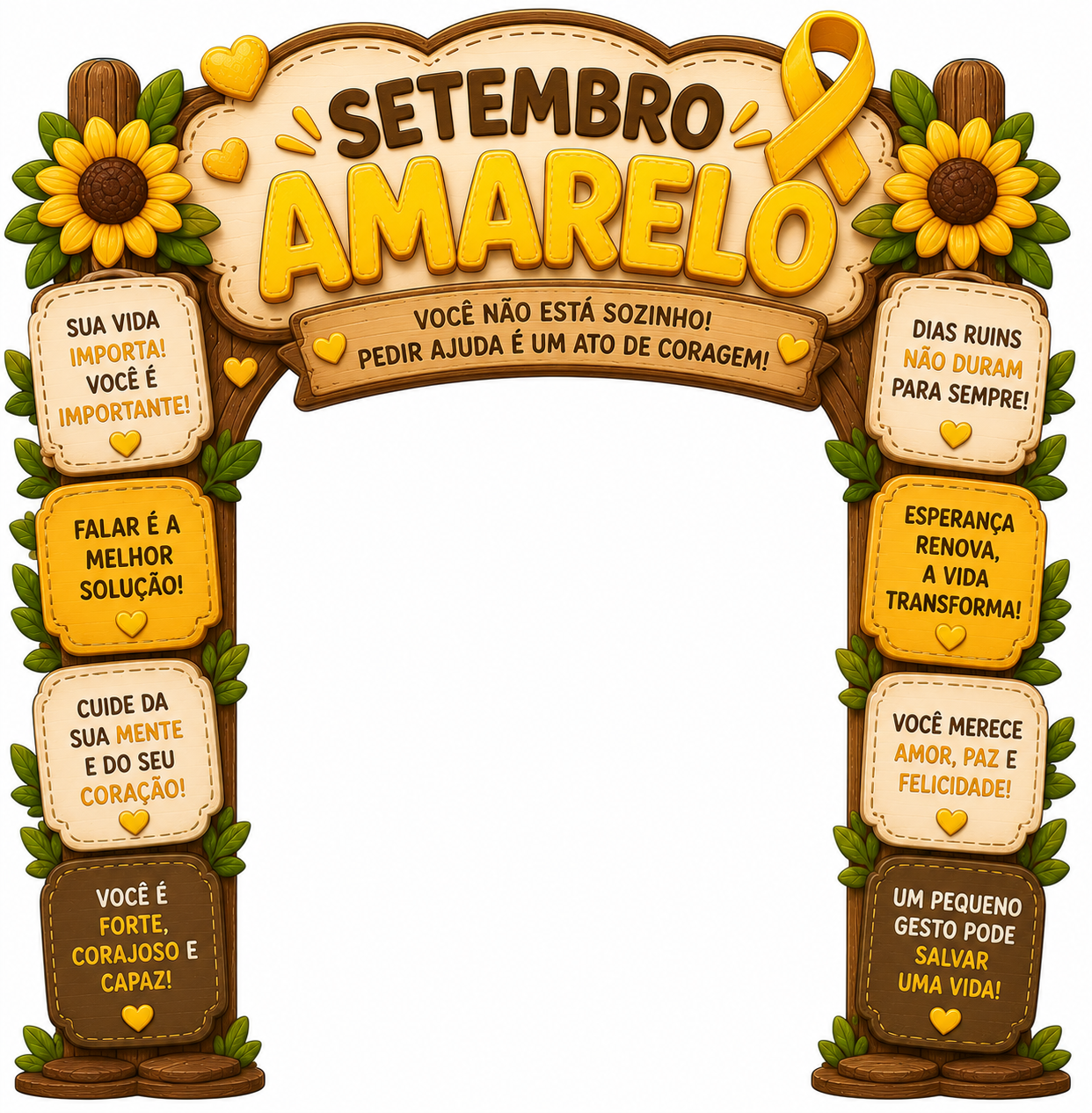Painel Arco Setembro Amarelo