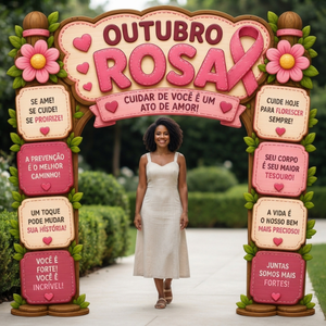 PAINEL PORTAL ARCO OUTUBRO ROSA