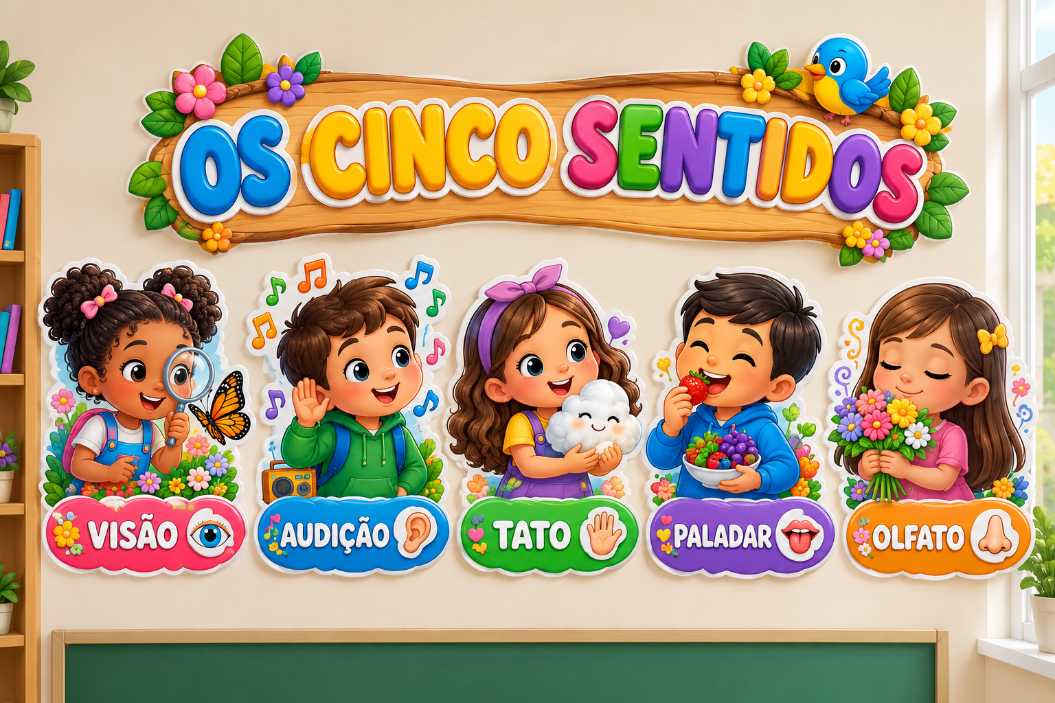 Painel Os Cinco Sentidos