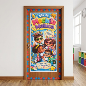 Painel para porta Dia da Mochila Maluca