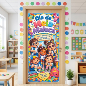 Painel para porta Dia da Meia Maluca