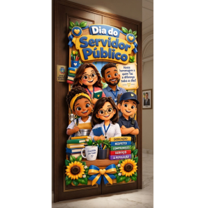 Painel para porta dia do Servidor Público